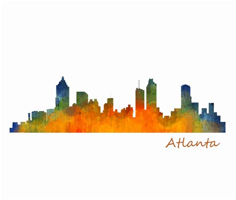 Atlanta Skyline Drawing at PaintingValley.com | Explore collection of Atlanta Skyline Drawing