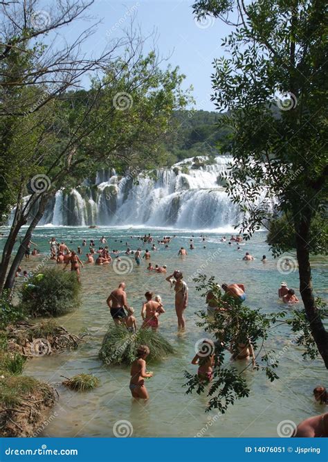 Skradinski Buk, KRKA Waterfall Editorial Photo - Image of green, motton ...