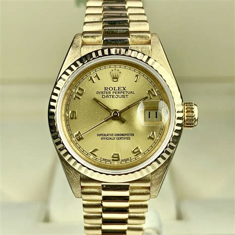 Rolex Datejust President 69178 Yellow Gold 18k 26mm With Box - Awadwatches