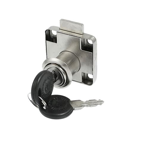 Flange Mount Cam Locking Metal Cabinet Lock Lockset w 2 Keys - Walmart.com