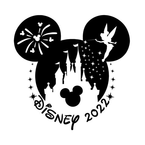 Mickey Ears Tinker Bell Castle Mickey 2022 Silhouettes - Etsy