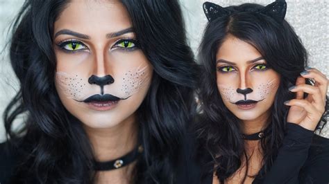 Easy Cat Makeup For Halloween! - YouTube