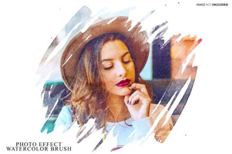 Watercolor Brush Photo Effect PSD - FreeGFX4u