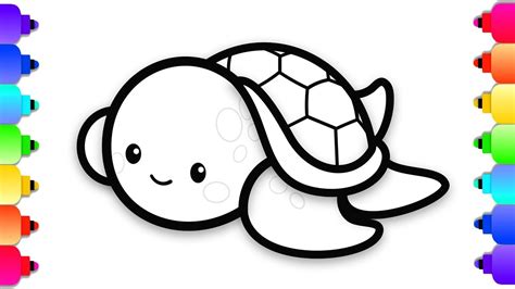 How To Draw A Cute Baby Sea Turtle