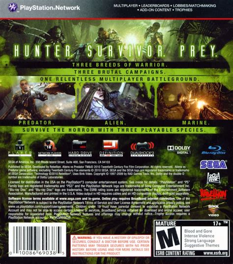 Aliens vs Predator (2010) PlayStation 3 box cover art - MobyGames