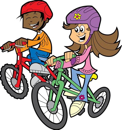 Kids riding bikes clipart free clipart images – Clipartix