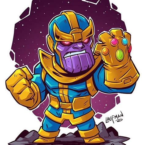 Derek Laufman - Chibi Thanos #chibi #fanart #marvel #thanos...