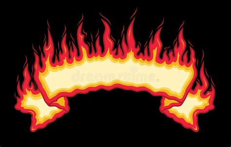 Flaming Fire Banner stock vector. Illustration of firefighter - 18808958