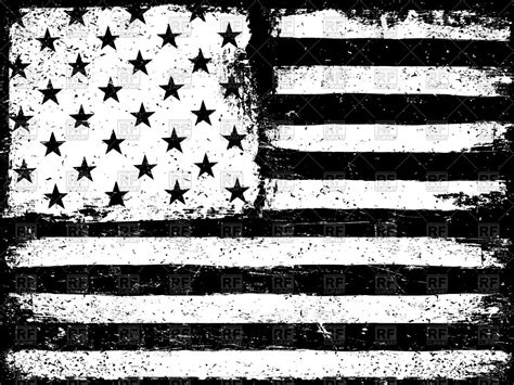 Vector American Flag Black And White at Vectorified.com | Collection of ...