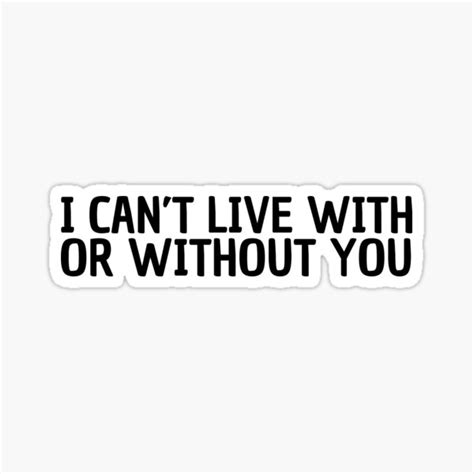 "U2 Lyrics Cool Romantic Song Music" Sticker for Sale by Sid3walkArt ...