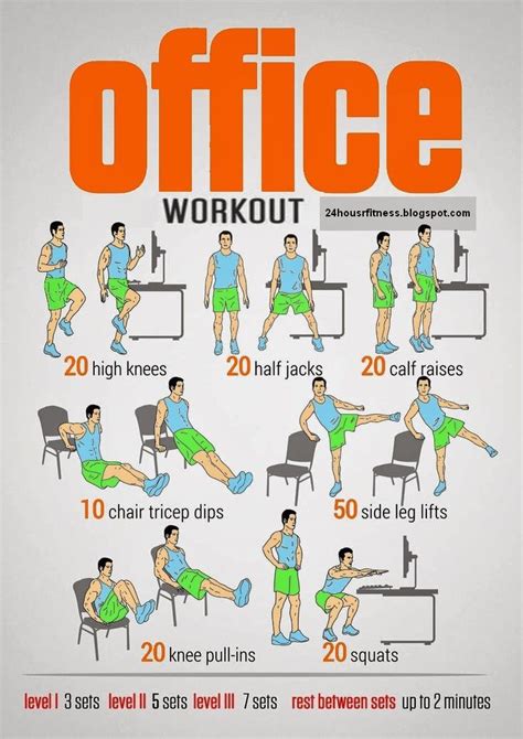 Office Workout | Workout at work, Office exercise, Desk workout