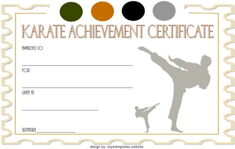 Karate Certificate Template 6 | Paddle Templates