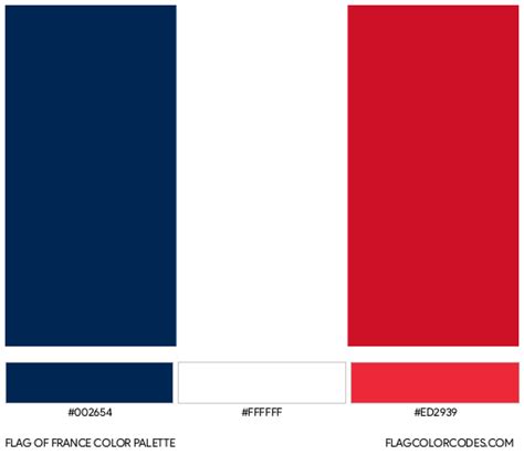 France flag color codes