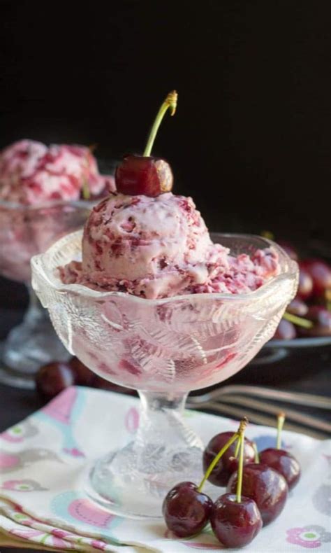 Quick & Easy Homemade Cherry Ice Cream - A simple no churn recipe