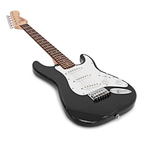 Squier By Fender Mini Stratocaster 3/4 Size Electric Guitar, Black at Gear4music.com