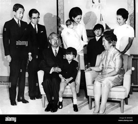 Hirohito, 29.4.1909 - 7.1.1989, Emperor of Japan, group picture, with his family, 1960s Stock ...