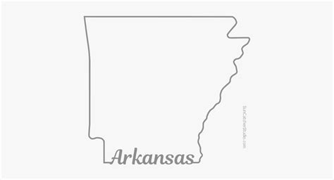 Free Arkansas Outline With State Name On Border, Cricut - State ...