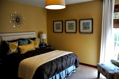 Mustard Yellow Paint Color - Contemporary - bedroom - Sherwin Williams blonde