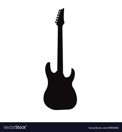 Electric rock guitar music instrumental sign Vector Image