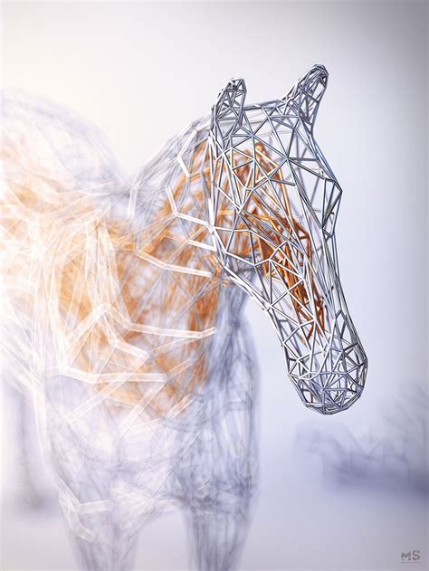 Elegant Wireframe Animal Renderings by 3D Artist Mat Szulik | Wireframe ...