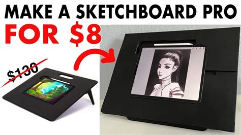 $8 Sketchboard Pro DIY | Sketchboard Pro Alternative | iPad Pro Drawing Stand Board | DIY ...