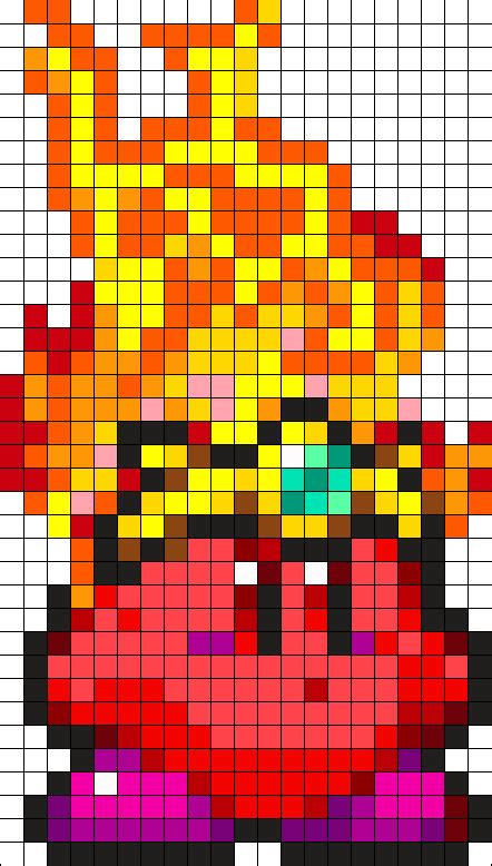 Fire Kirby Kandi Pattern | Pixel art, Pixel art grid, Perler bead art