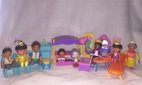 Dora The Explorer & Diego Figures And Dollhouse Furniture Lot Of 22 ...