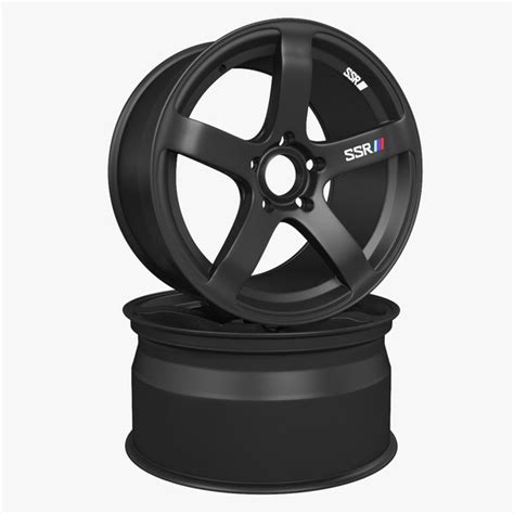 3d model rims ssr matte black