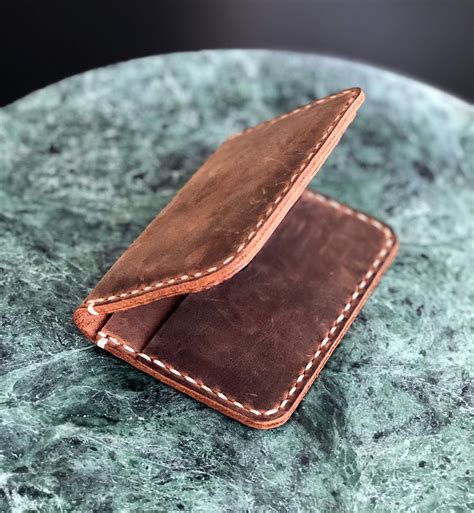 Minimalist Leather Wallet Bifold Wallet Distressed Leather - Etsy | Minimalist leather wallet ...