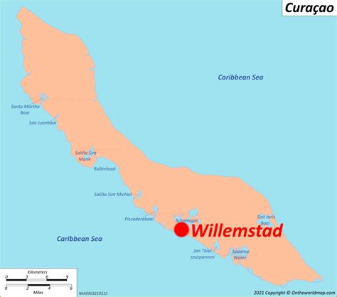 Willemstad Curacao Map