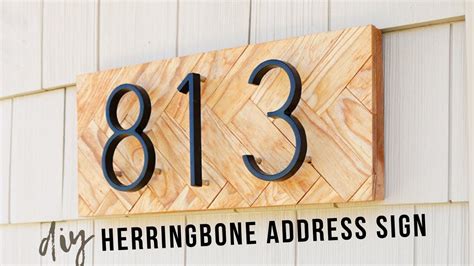 Herringbone Framed Address Signs Wall Décor Home Décor etna.com.pe