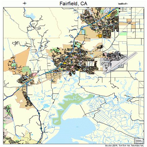 Fairfield California Street Map 0623182