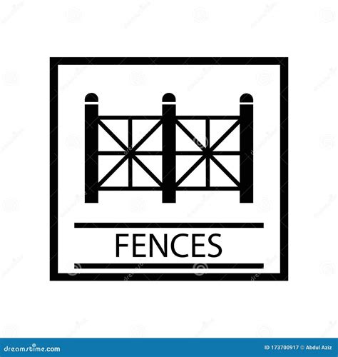 Fence logo vector stock vector. Illustration of architecture - 173700917