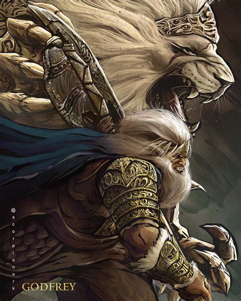 Godfrey First Elden Lord Elden Ring Elden Ring Godfrey Defeat (hoarah Loux Warrior) - The Art of ...