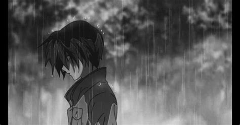 Sad Anime Boy In The Rain