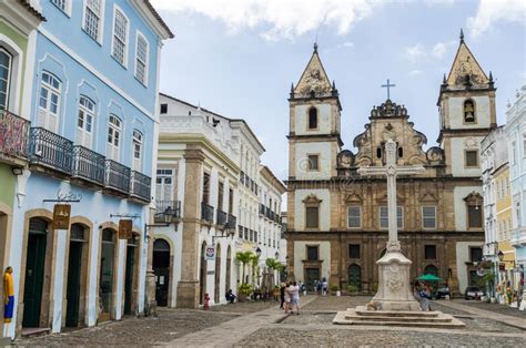 Bright Sunny View of the Historic Tourist Center of Pelourinho, Salvador Da Bahia, Brazil ...