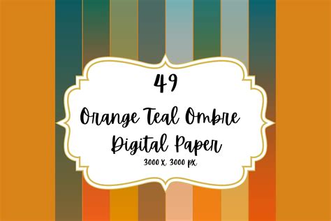 49 Retro Orange Teal Gradient Background Graphic by Millie Her Majesty · Creative Fabrica