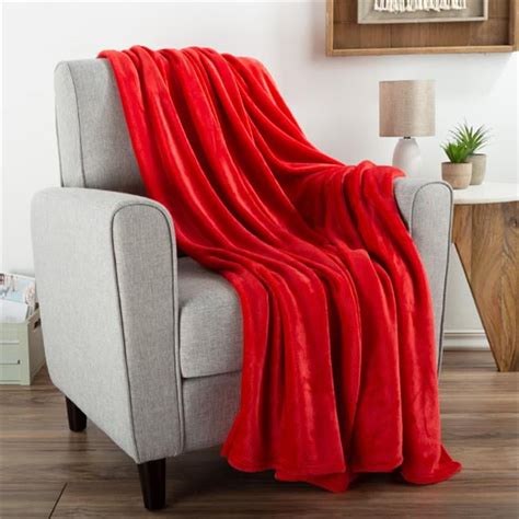 LHC Chenille Throw Blanket - Crimson Red - 60 x 70 in. - Walmart.com