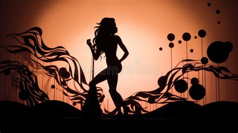 Singer As a Silhouette Illustration - Beautiful Wallpaper Stock Photo ...