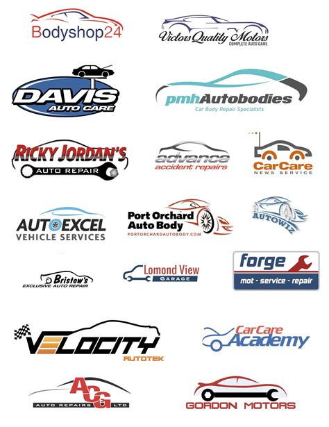 Logos for auto repair companies | Автомобили логотипы, Логотип, Дизайн визиток