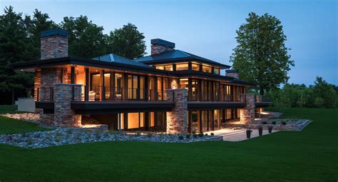 modern lake house exterior - Tristan Morin