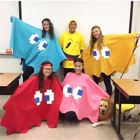 Easy DIY Pacman and Ghosts Group Costume for Halloween