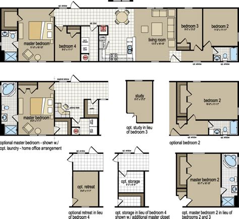 Double Wide Trailer Floor Plans 3 Bedroom - floorplans.click