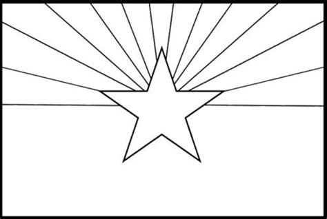 Flag Of Arizona Outline Coloring Page - clowncoloringpages