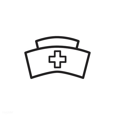 Download premium vector of Nursing cap icon vector about nurse hat, medical icons black white ...