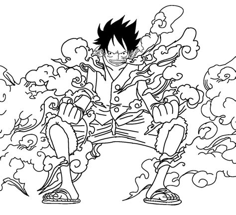 Coloriage Luffy de Anime One Piece - télécharger et imprimer gratuit sur ColoriageEnfant.Com