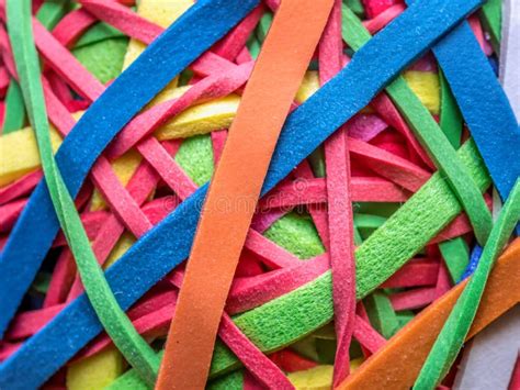 Colorful rubber bands stock image. Image of bands, stationery - 137948937