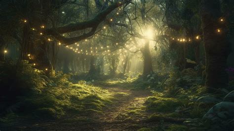 Fantasy magical enchanted fairy tale landscape, fabulous fairytale ...