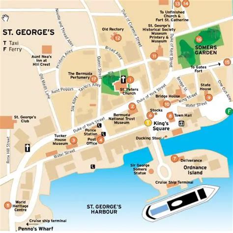 Map of St. George Town Bermuda