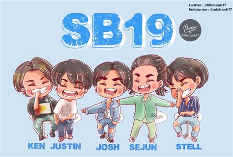 SB19 Ken Justin Josh Sejun Stell chibi fanart | Cute love cartoons, Fan art, Chibi